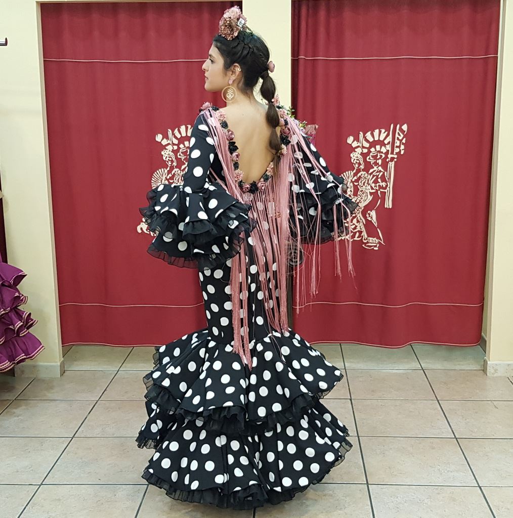 FLECOS FLAMENCA SEÑORA - Modelo Crisvic con flores - PEDROCHE GITANA