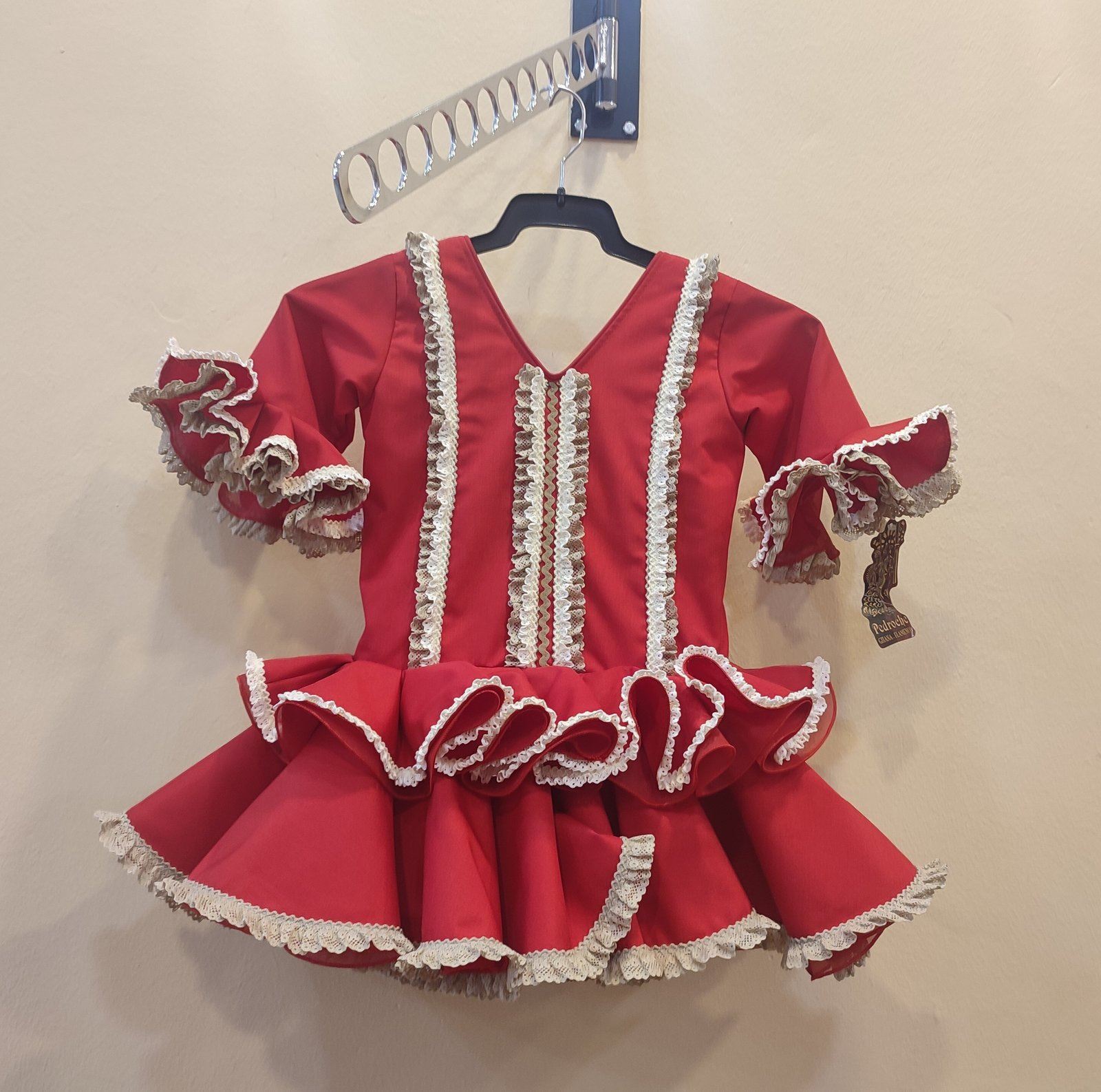 Falda Flamenca Nina - Modelo ANGY Raya Campera Gris - PEDROCHE GITANA
