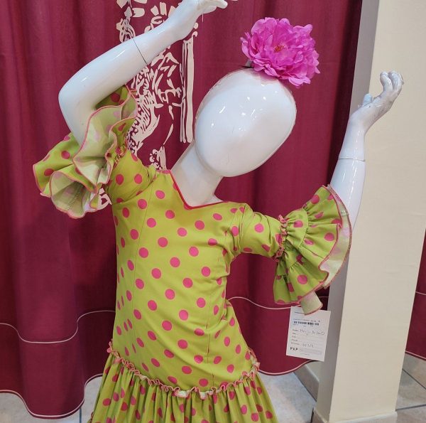 Modelo MARIA DE LA O (Talla 4) Verde Manzana Lunar Fucsia - Imagen 2