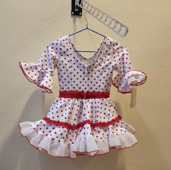 Modelo ZAIDA (Talla 5) Blanco Lunar Rojo - Imagen 2