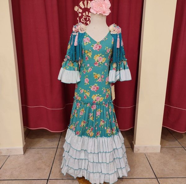 Modelo MARIA DE LA O (Talla 8) Estampado Aguamarina