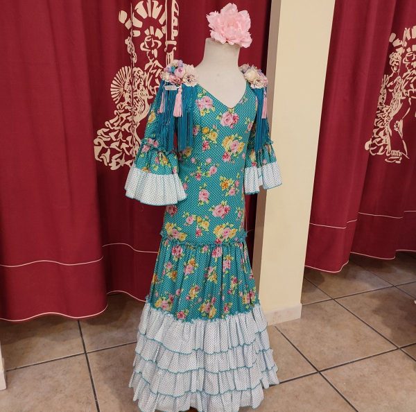 Modelo MARIA DE LA O (Talla 8) Estampado Aguamarina - Imagen 2