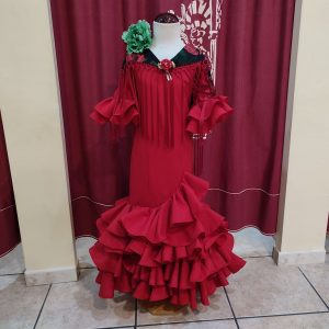 Vestido Flamenca Niña EVITA Rojo