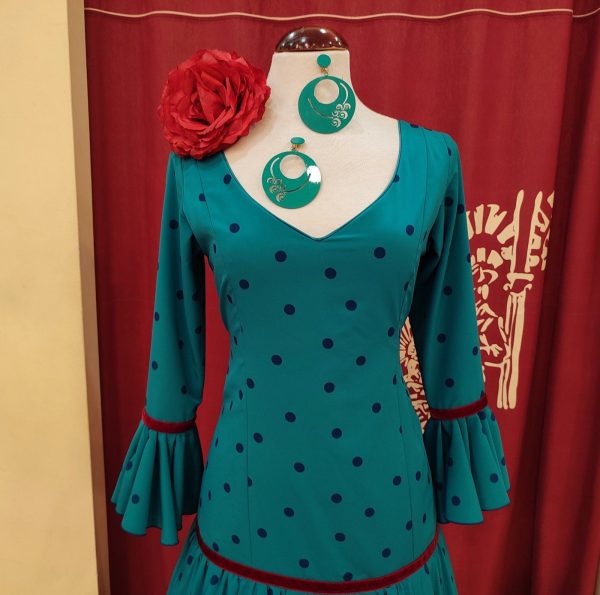 Modelo MARISMAS (Talla 42) Aguamarina Lunares-Rojo - Imagen 2