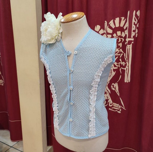 Modelo LOLITA (Talla 4) Celeste-Blanco - Imagen 3
