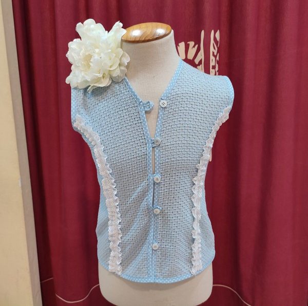 Modelo LOLITA (Talla 4) Celeste-Blanco - Imagen 2