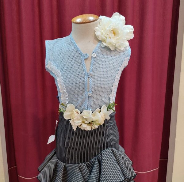 Modelo LOLITA (Talla 4) Celeste-Blanco