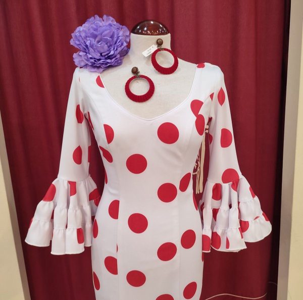 Modelo EVA CANASTERO (Talla 36) Blanco Lunar Rojo - Imagen 2