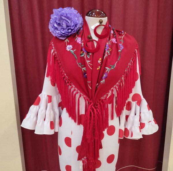 Modelo EVA CANASTERO (Talla 36) Blanco Lunar Rojo - Imagen 4
