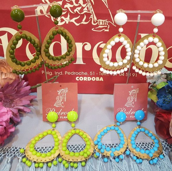 Pendiente Modelo Lagrima Dorada-Bolas