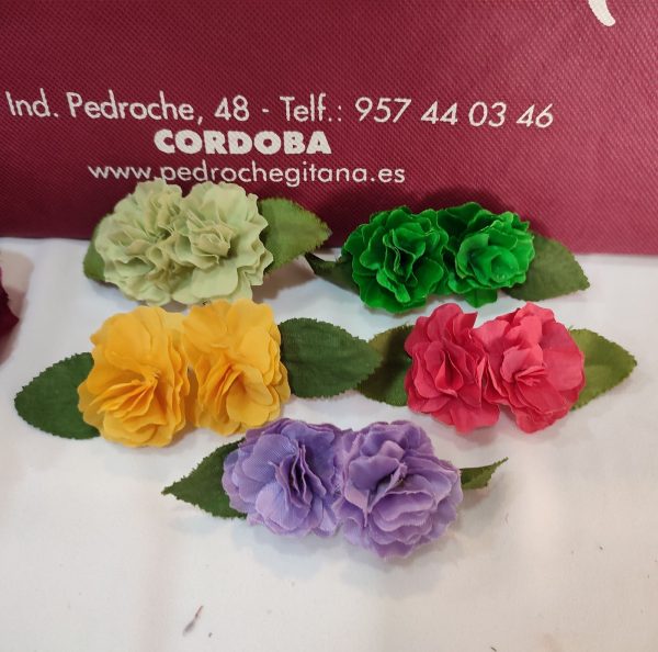 Broche-Imperdible Modelo FLOR HOJA Doble
