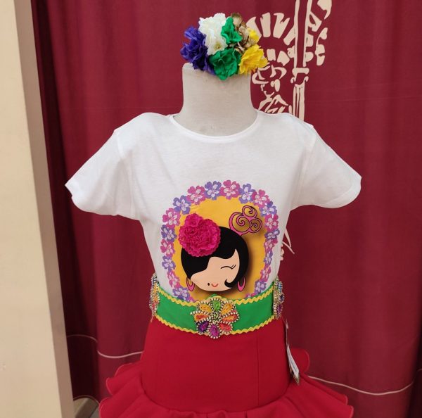 Camiseta Modelo PEDROCHE Blanco-Mostaza