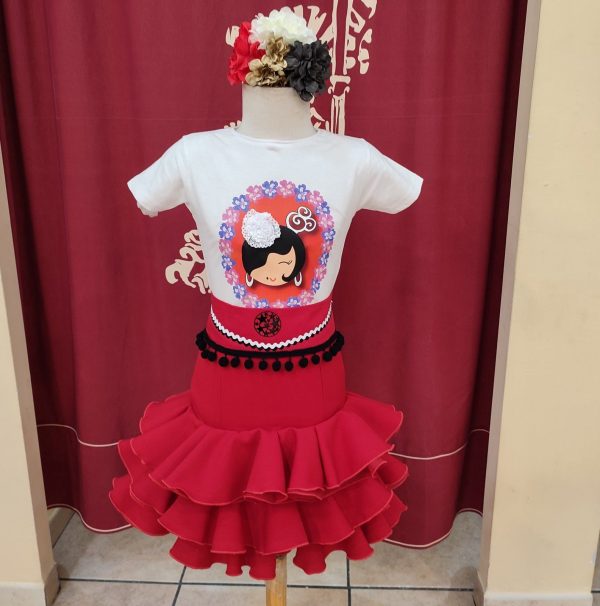 Camiseta Modelo PEDROCHE Blanco-Rojo-Azul - Imagen 2