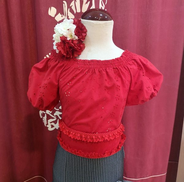 Modelo ANGY Perforada Roja Lunas