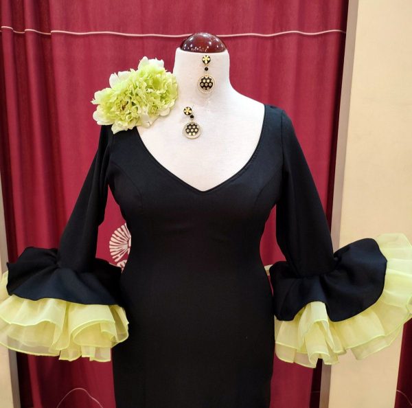Modelo AMBAR (Talla 44) Negro-Verde Lima - Imagen 4