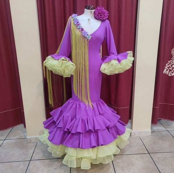 Modelo AMBAR (Talla 32) Violeta-Verde Lima
