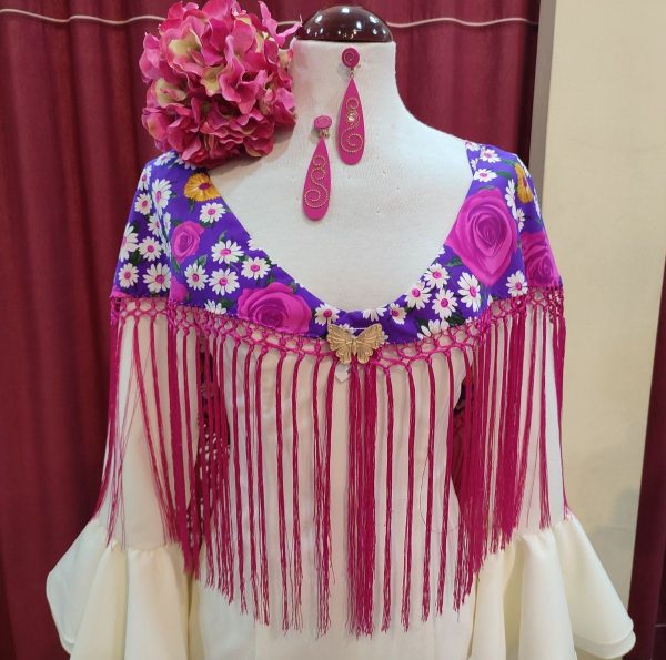Modelo CRIS Estampado Margaritas-Fucsia-Morado - Imagen 2