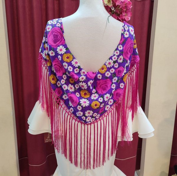 Modelo CRIS Estampado Margaritas-Fucsia-Morado