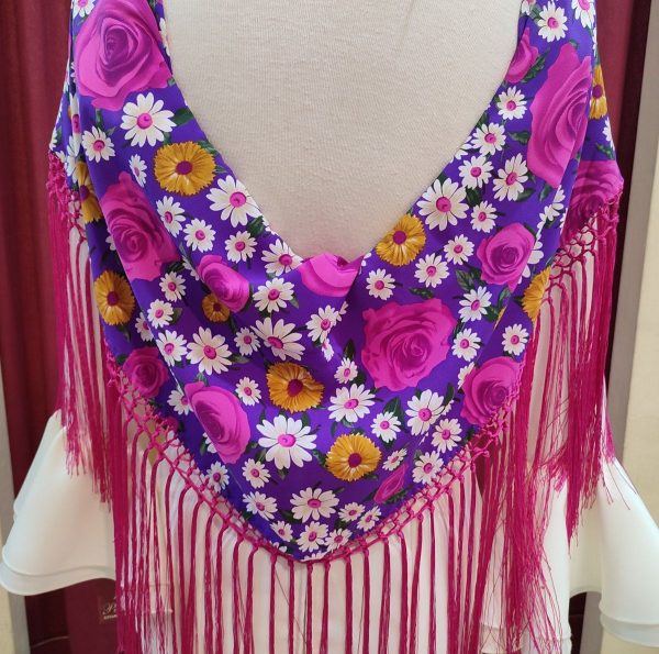 Modelo CRIS Estampado Margaritas-Fucsia-Morado - Imagen 3