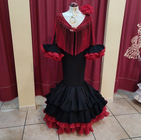 Modelo AMBAR (Talla 34) Negro-Rojo