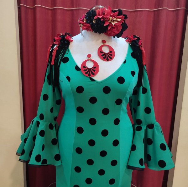 Modelo LUCENA (Talla 48) Verde Esmeralda-Lunares - Imagen 2