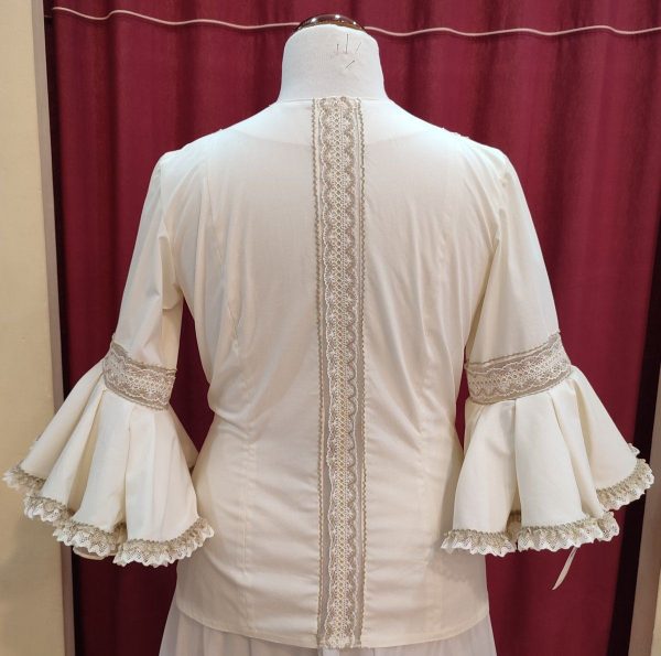 Camisa CARLA Beige -Transparencia - Imagen 2
