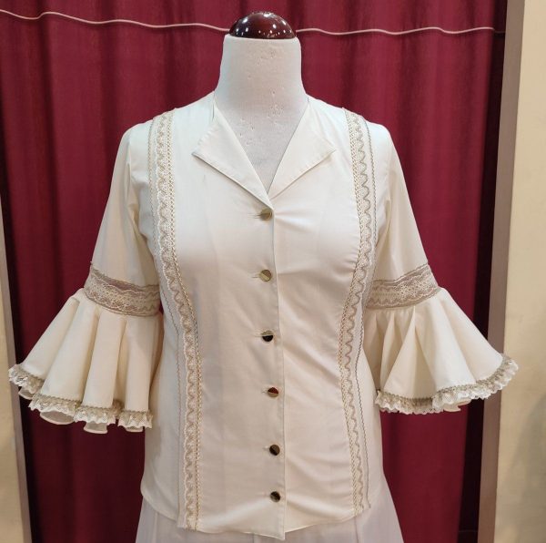 Camisa CARLA Beige -Transparencia - Imagen 4