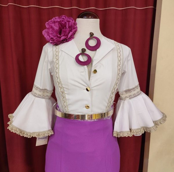 Camisa CARLA Blanco-Transparencia
