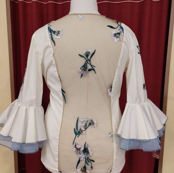 Camisa Modelo CARLA (XL) Beige-Transparencias-Botella - Imagen 3
