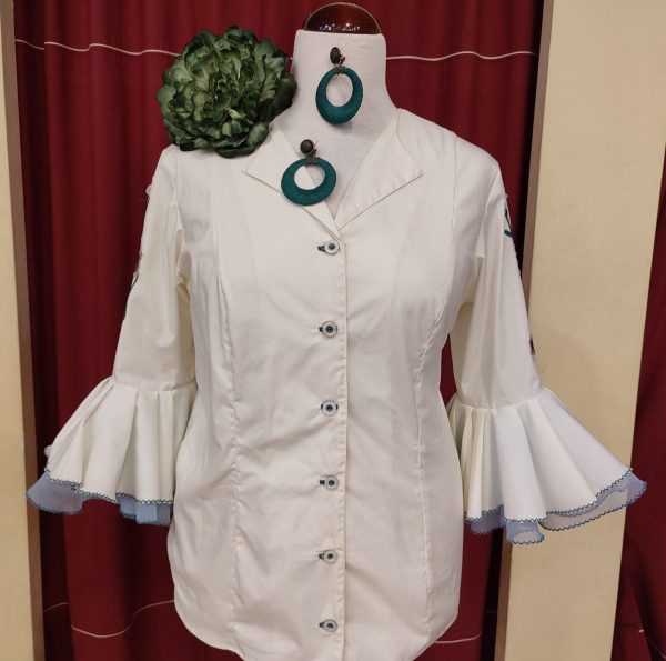 Camisa Modelo CARLA (XL) Beige-Transparencias-Botella