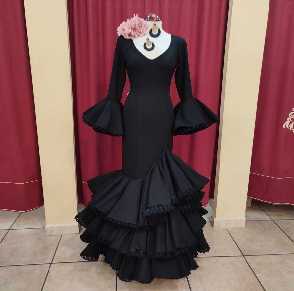Vestido Flamenca CLARA Negro - Imagen 4