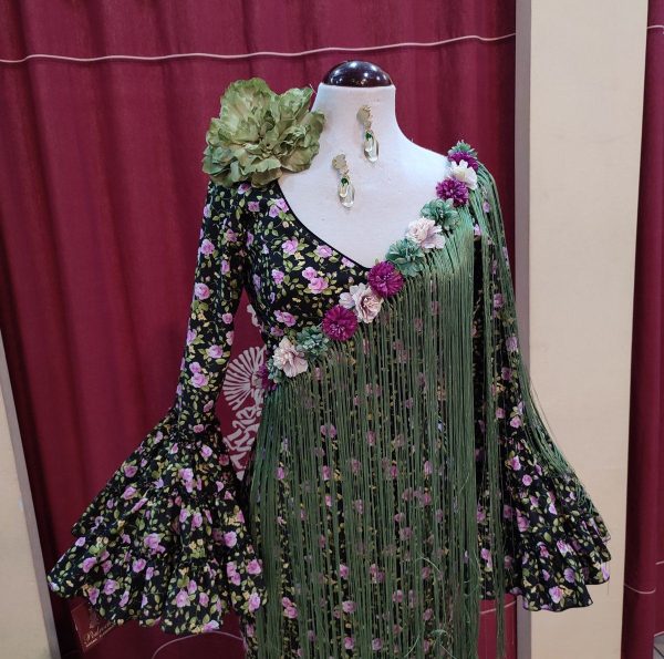 Modelo AURORA Estampado Rosas Negro - Imagen 3