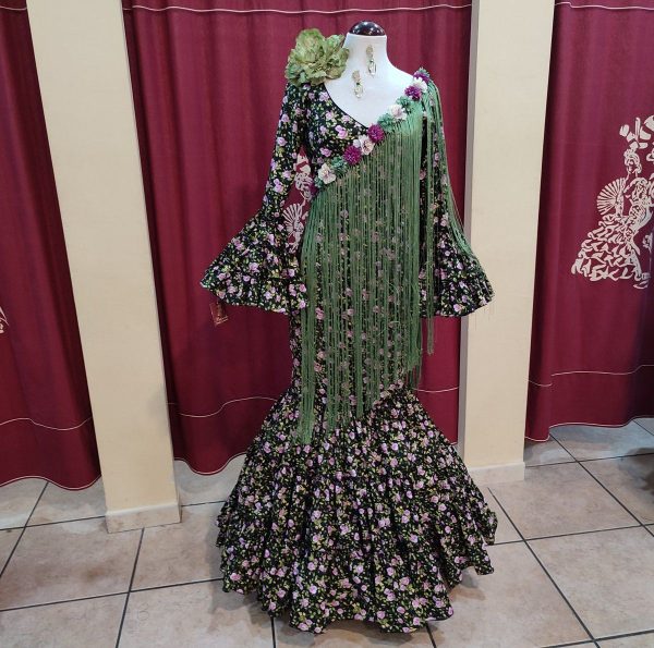 Modelo AURORA Estampado Rosas Negro