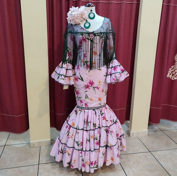 Modelo AURORA CREPE (Talla 38) Estampado Rosa BB-Botella