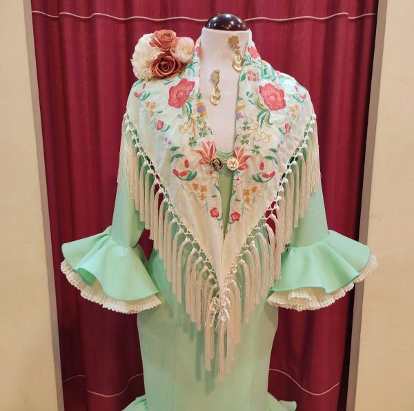 Modelo AMBAR Verde Manzana-Beige - Imagen 2