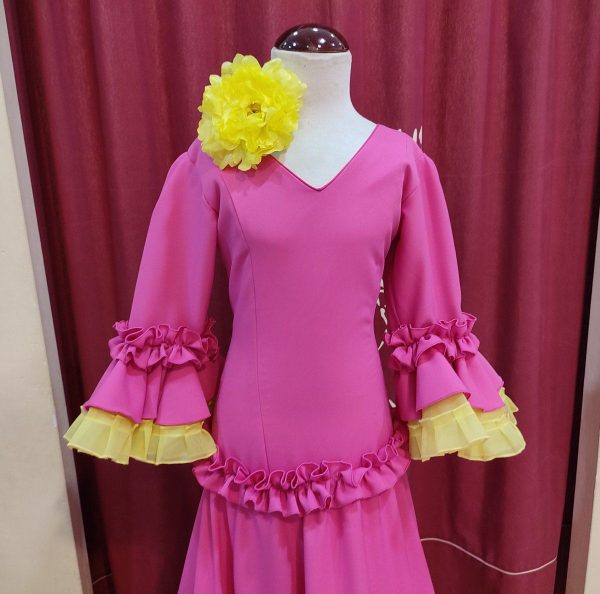 CAPOTE NIÑA FUCSIA-AMARILLO - Imagen 2