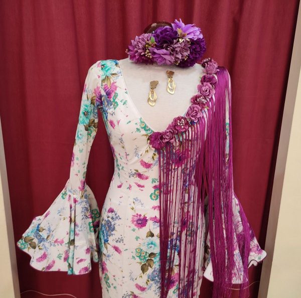 Modelo ARGENTINA (Talla 36) Estampado Beige-Buganvilla - Imagen 3