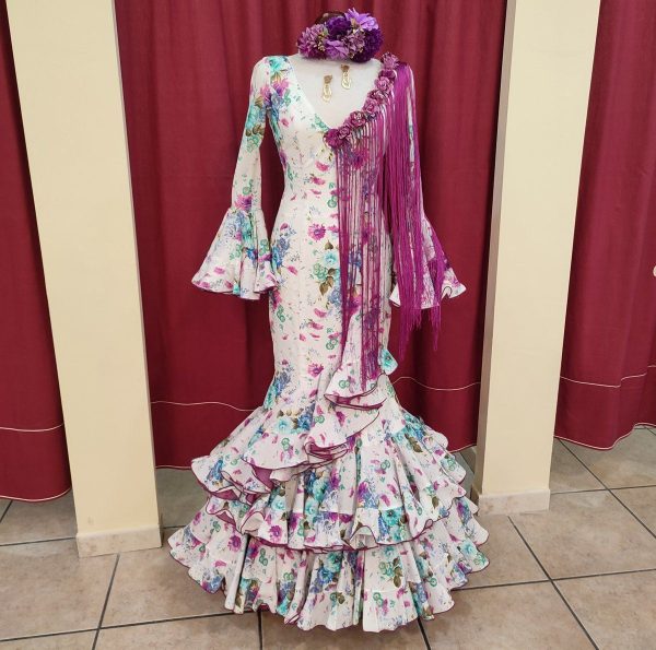 Modelo ARGENTINA (Talla 36) Estampado Beige-Buganvilla