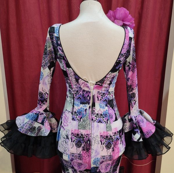 Modelo VICTORIA (Talla 38) Estampado Negro-Malva - Imagen 2