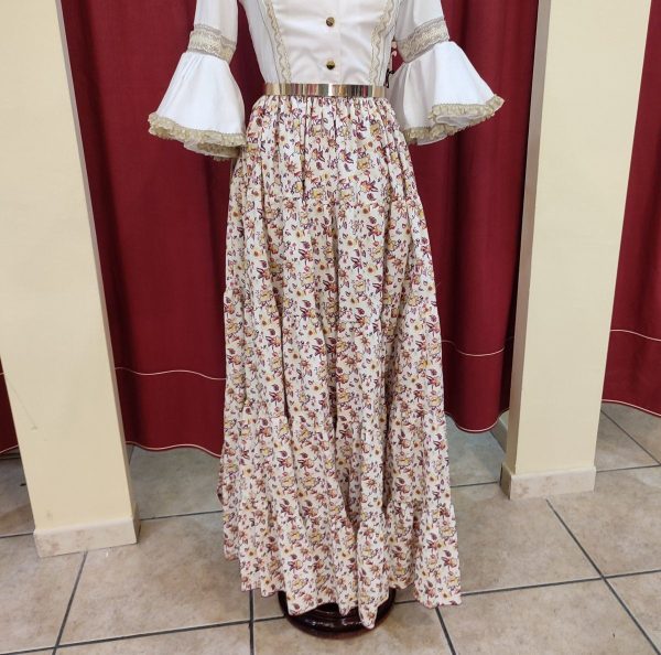 Falda Modelo CANASTERA (Talla 38) Estampado Beige-Caldera