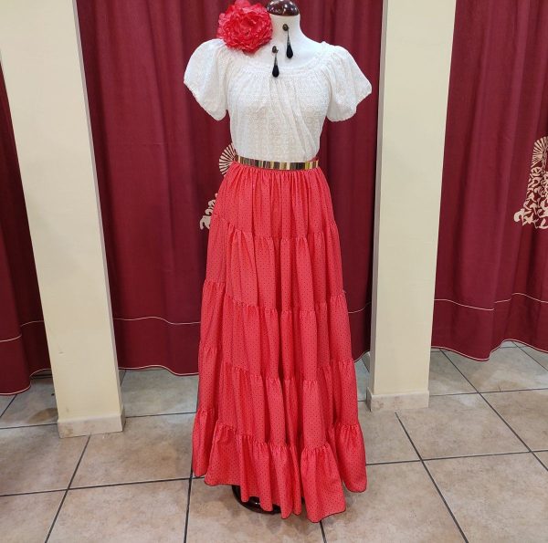 Falda Modelo CANASTERA (Talla 38) Coral Lunar Negro - Imagen 2