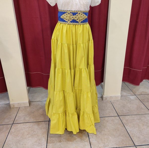 Falda Modelo CANASTERA (Talla 36) Amarillo Lunar Negro
