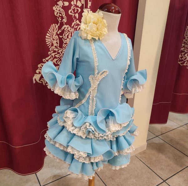 Modelo EMMA ORGANDIL (Talla 10) Celeste-Beige - Imagen 6