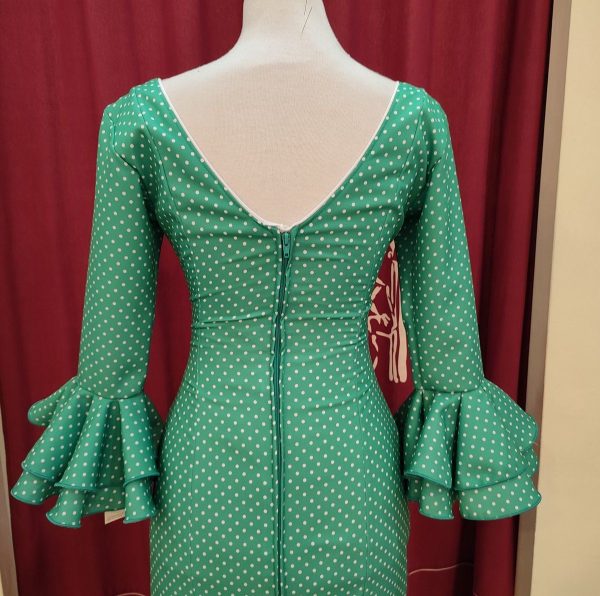 Modelo ALAJARAFE (Talla 38) Verde Esmeralda Lunar Blanco - Imagen 5