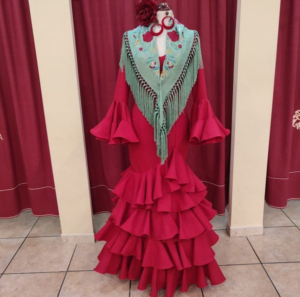 Vestido Flamenca CARLOTA (Talla 52) Rojo