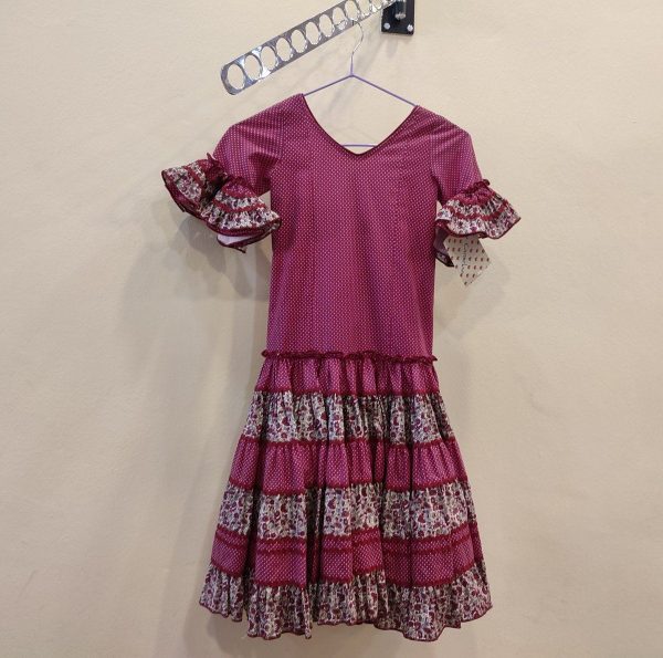 Modelo NURIA (Talla 4) Granate Lunares-Estampado