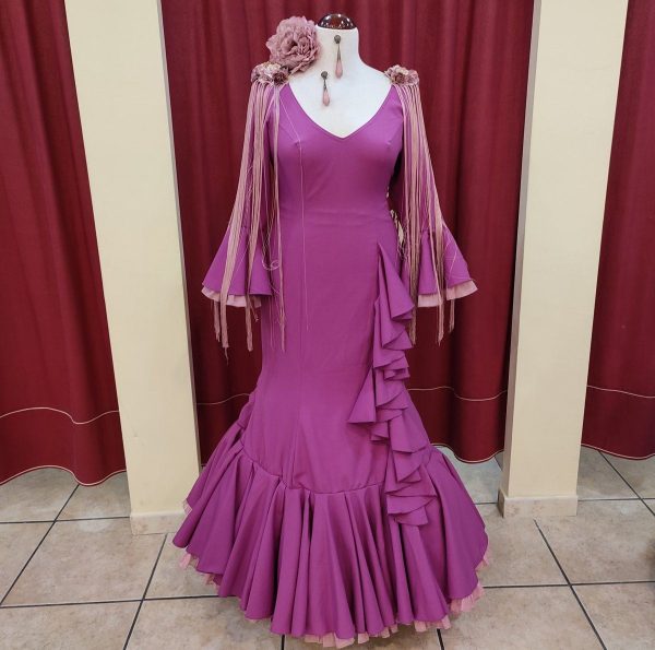 Vestido Flamenca PETRA Buganvilla-Maquillaje