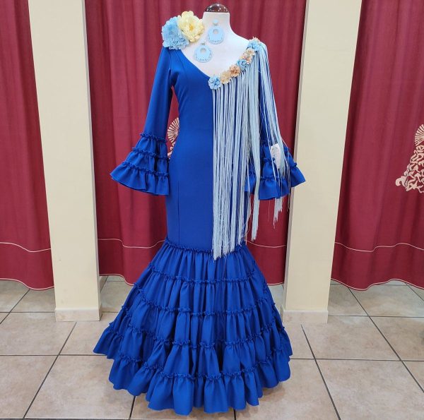 Vestido Flamenca PETUNIA Azulon