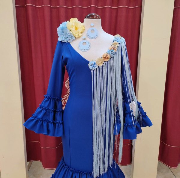 Vestido Flamenca PETUNIA Azulon - Imagen 2