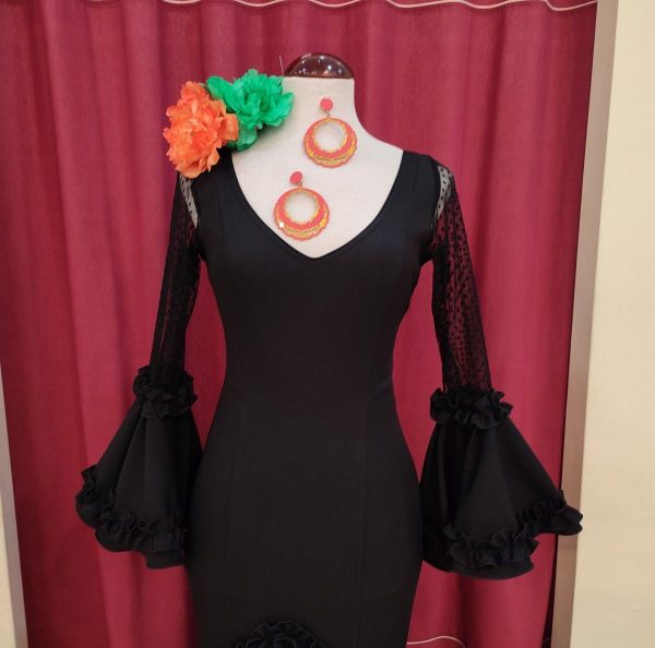 Vestido Flamenca NURIA Negro - Imagen 4
